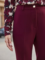 Sosandar Red Petite Kick Flare Trousers - Image 3 of 4