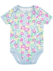 Harry Bear Pink Animal Print Baby 100% Cotton Bodysuits 2 Pack - Image 3 of 6