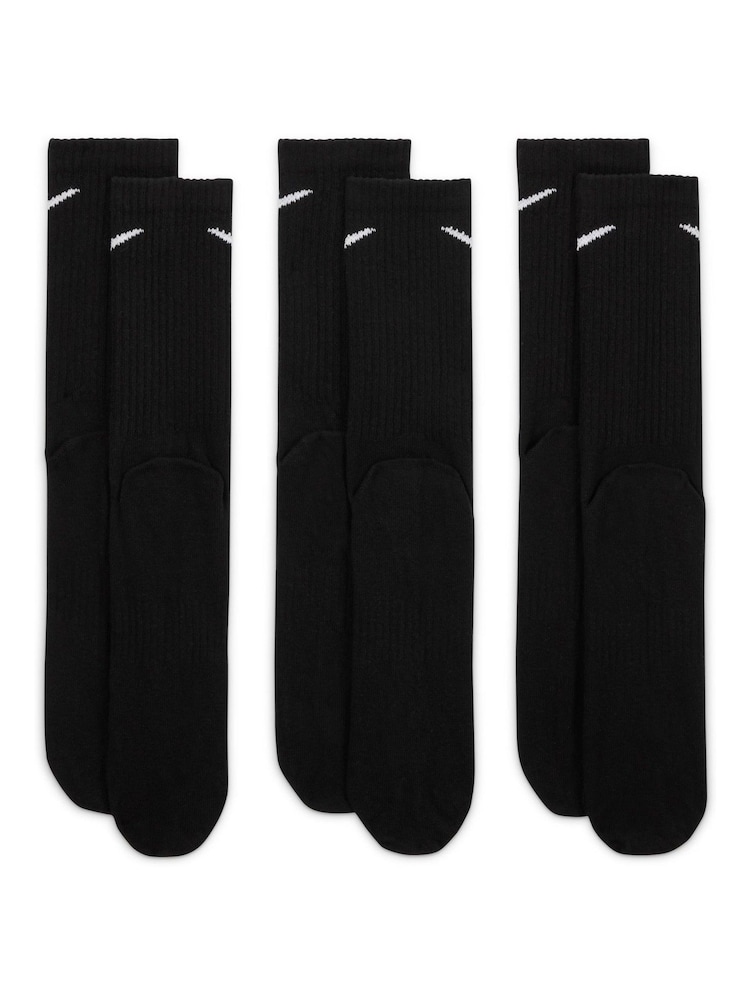 Nike Black Everyday Lightweight Socks 3 Pack - Image 3 of 4