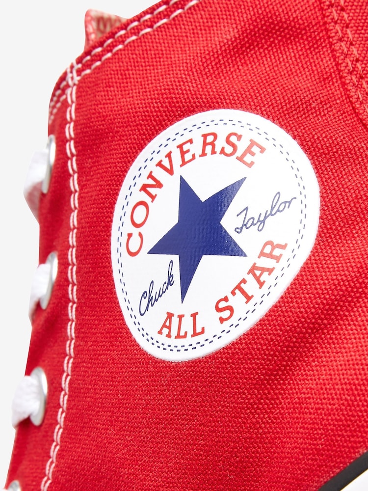 Converse Red Chuck Taylor All Star High Trainers - Image 6 of 8