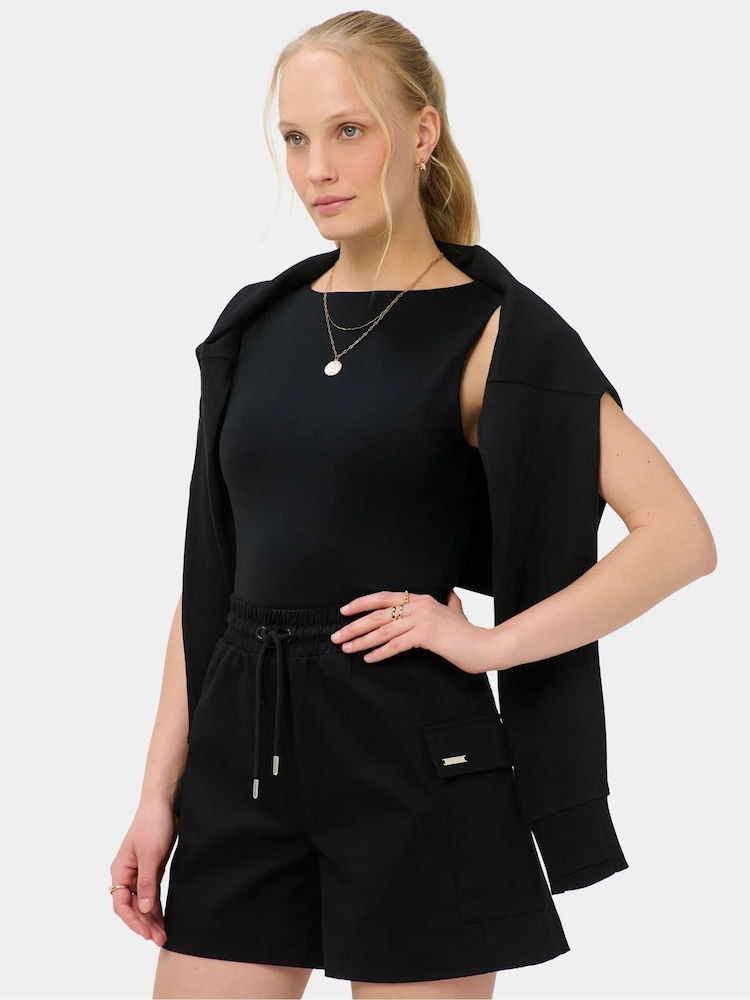 Sweaty Betty Black Chino Cargo Shorts - Image 1 of 6