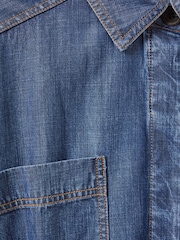 Reiss Indigo Seren Denim Belted Playsuit - Image 5 of 5