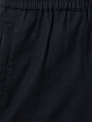 Reiss Navy Acen 3-9 yrs Linen Drawstring Shorts - Image 4 of 4