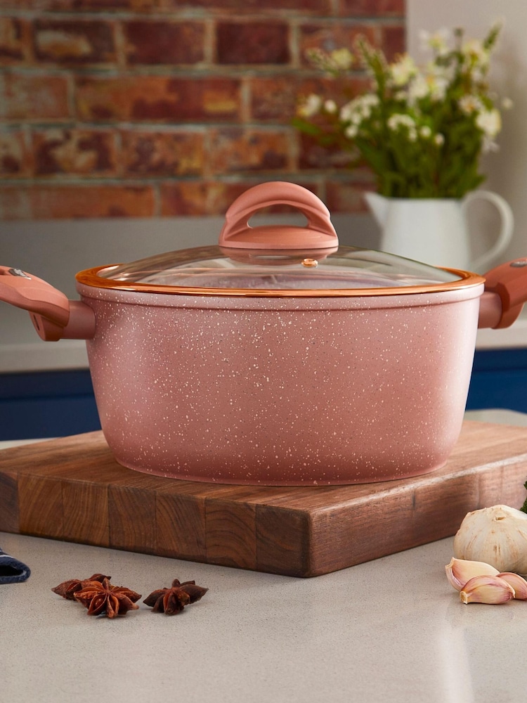 Tower Rose Pink 24cm Rose Pink Casserole Pan - Image 1 of 1