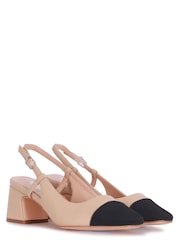Linzi Natural Freya Close Toe Court Shoes - Image 3 of 4