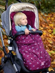 JoJo Maman Bébé Berry Bird Waterproof Fleece Lined Buggy Cosy - Image 1 of 4