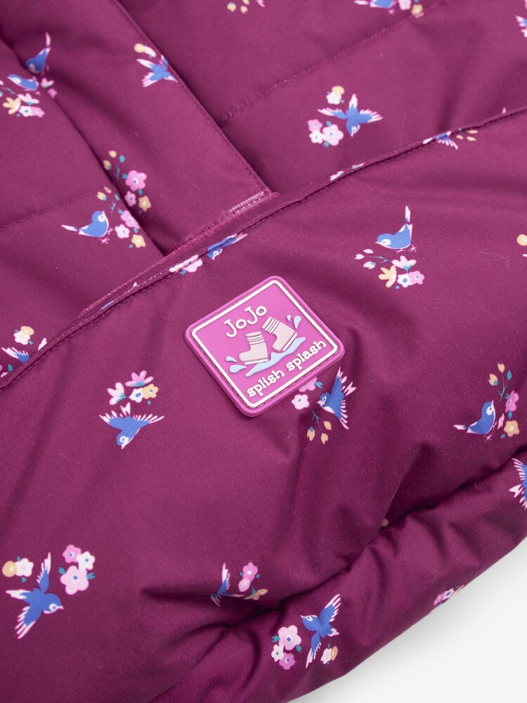 JoJo Maman Bébé Berry Bird Waterproof Fleece Lined Buggy Cosy - Image 4 of 4