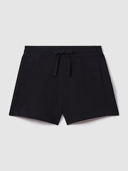 Reiss Navy Cody Cotton Blend Drawstring Shorts - Image 2 of 5