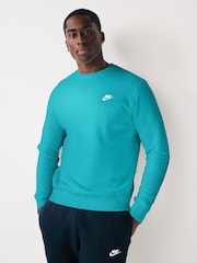 Nike Cactus Blue Club Crew Sweatshirt - Image 8 of 9