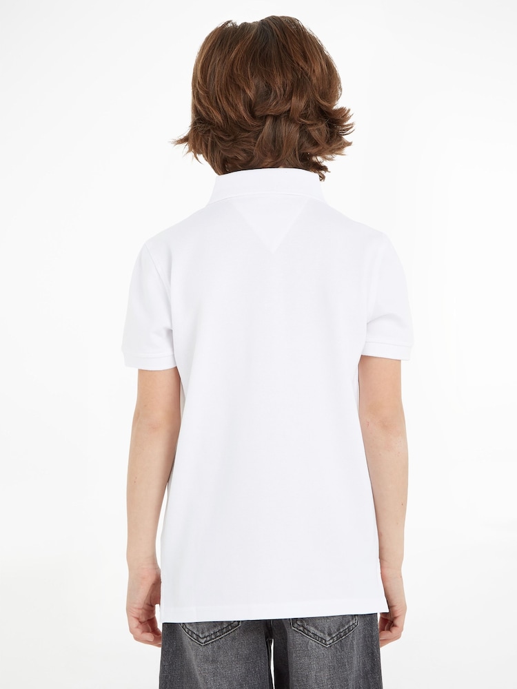 Off White - Tommy Hilfiger Flag Short Sleeve 100% Cotton Polo Shirt - Imagen 2 de 6 Off White - Tommy Hilfiger Flag Short Sleeve 100% Cotton Polo Shirt - Imagen 2 de 6