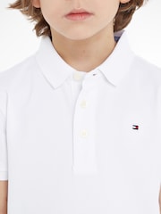 Tommy Hilfiger Off White Flag Short Sleeve 100% Cotton Polo Shirt - Image 3 of 6