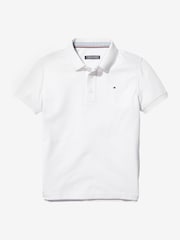 Tommy Hilfiger Off White Flag Short Sleeve 100% Cotton Polo Shirt - Image 4 of 6