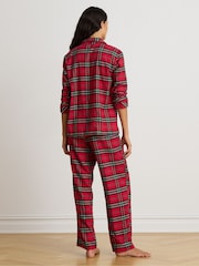 Lauren Ralph Lauren Red Brushed Cotton Pyjamas Set - Image 3 of 4