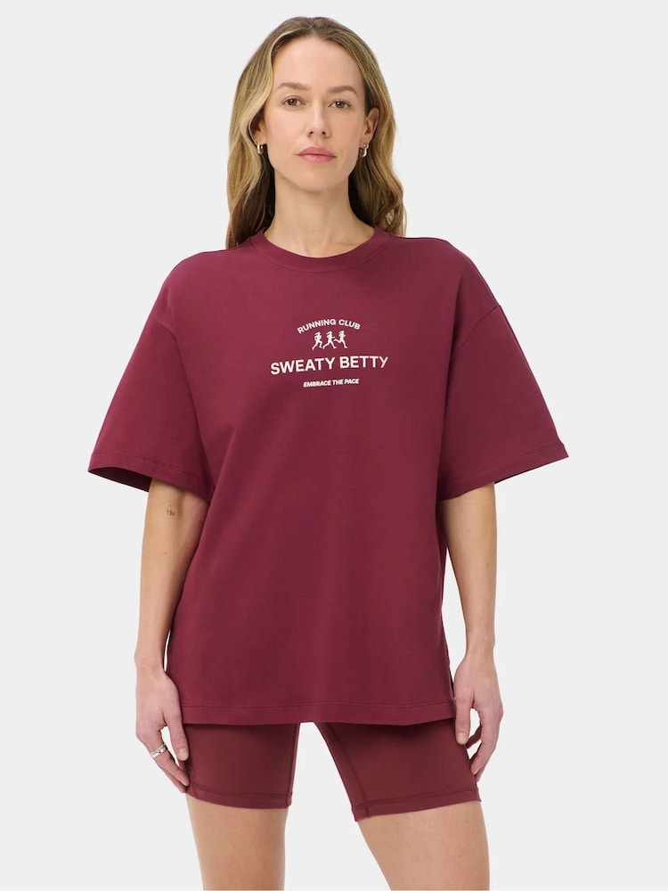 Sweaty Betty Red Running Club Graphic T-Shirt - Image 2 of 6 Sweaty Betty Red Running Club Graphic T-Shirt - Image 2 of 6