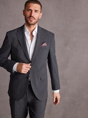 Grey Regular Fit Signature Italian Fabric Suit Jacket - Image 1 of 10