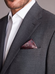 Grey Regular Fit Signature Italian Fabric Suit Jacket - Image 4 of 10