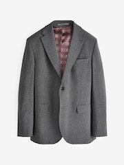 Grey Regular Fit Signature Italian Fabric Suit Jacket - Image 6 of 10
