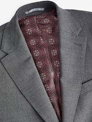 Grey Regular Fit Signature Italian Fabric Suit Jacket - Image 7 of 10