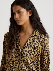 Lauren Ralph Lauren Animal Cotton Sateen Long Sleeve Top & Boxer Set - Image 3 of 4