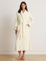 Lauren Ralph Lauren Cream Dalton Fleece Long Robe - Image 1 of 4