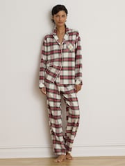 Lauren Ralph Lauren Cream Brushed Cotton Pyjamas Set - Image 1 of 4