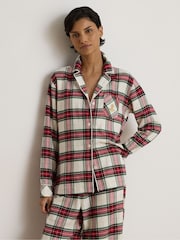 Lauren Ralph Lauren Cream Brushed Cotton Pyjamas Set - Image 2 of 4
