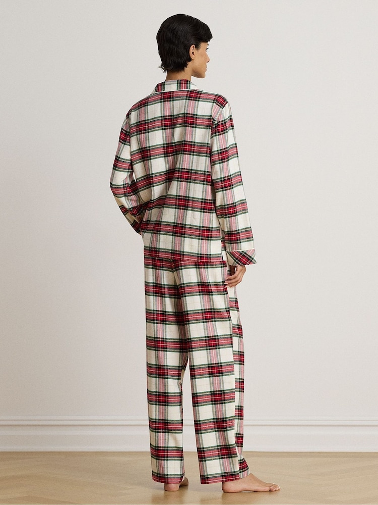 Lauren Ralph Lauren Cream Brushed Cotton Pyjamas Set - Image 4 of 4 Lauren Ralph Lauren Cream Brushed Cotton Pyjamas Set - Image 4 of 4