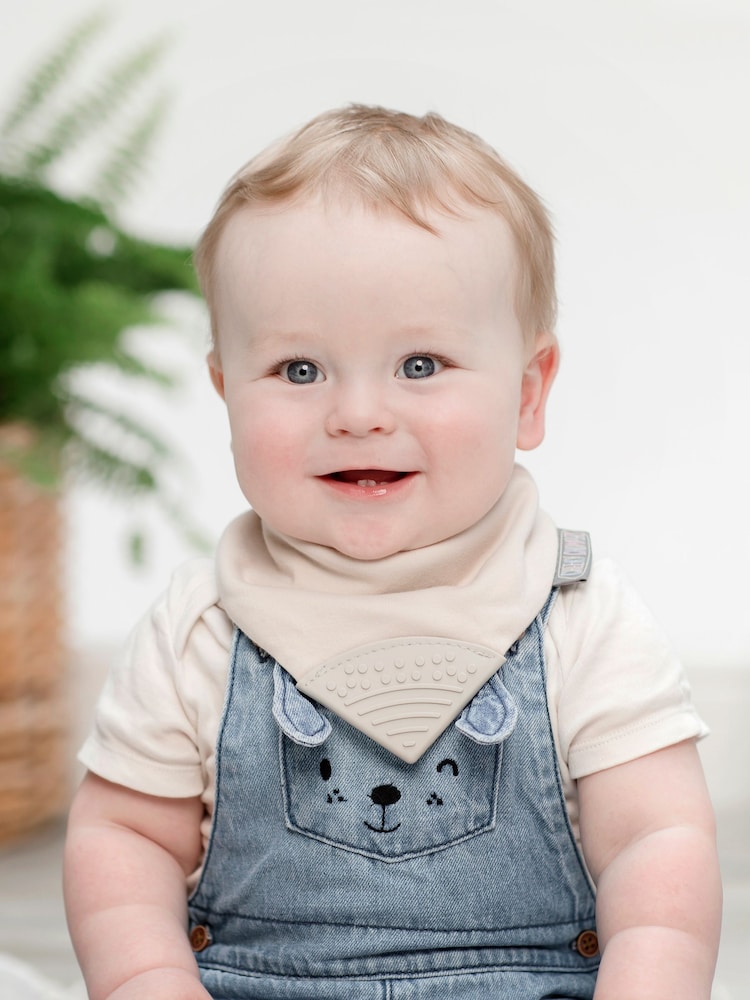 Cheeky Chompers Teething Dribble Baby 100% Cotton Bibs 3 Pack - Image 3 of 11