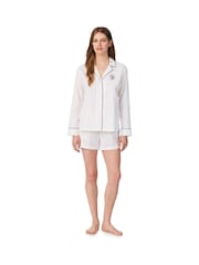 Conjunto de pijama tipo bóxer y top de manga larga de Lauren Ralph Lauren - Imagen 1 de 4