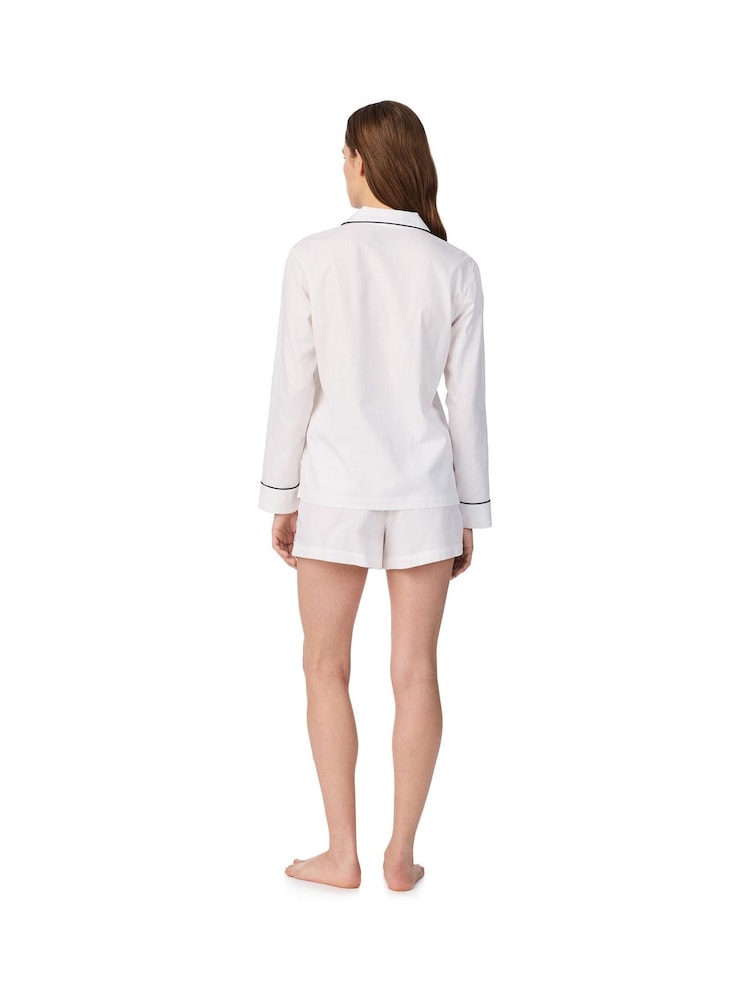 Conjunto de pijama tipo bóxer y top de manga larga de Lauren Ralph Lauren - Imagen 2 de 4