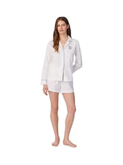 Conjunto de pijama tipo bóxer y top de manga larga de Lauren Ralph Lauren - Imagen 3 de 4