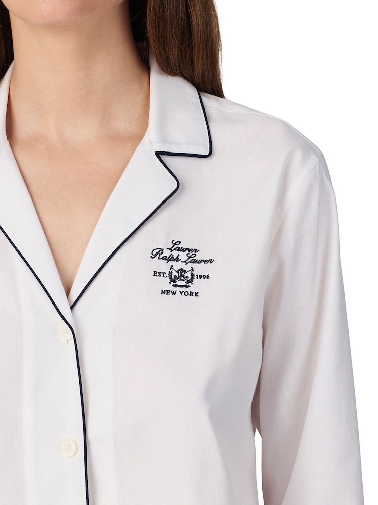 Conjunto de pijama tipo bóxer y top de manga larga de Lauren Ralph Lauren - Imagen 4 de 4
