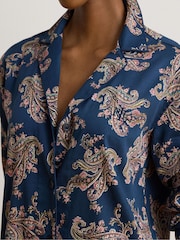 Lauren Ralph Lauren Blue Cotton Long Sleeve Nightshirt - Image 4 of 4