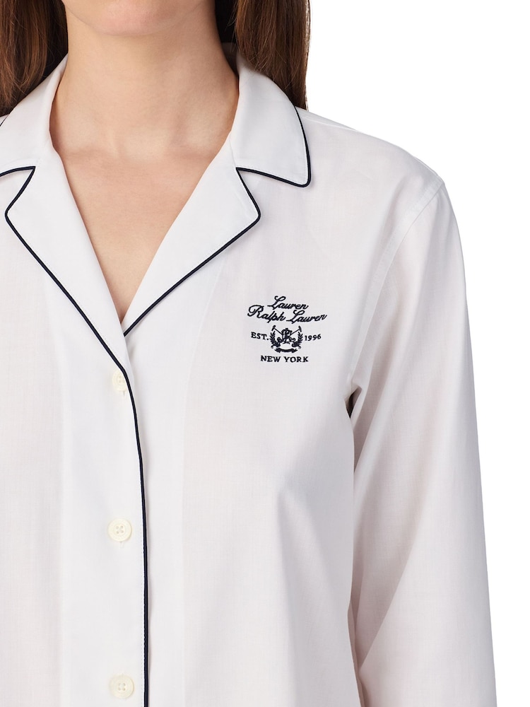 Lauren Ralph Lauren White Long Sleeve Cotton Boyfriend Shirt - Image 3 of 3 Lauren Ralph Lauren White Long Sleeve Cotton Boyfriend Shirt - Image 3 of 3