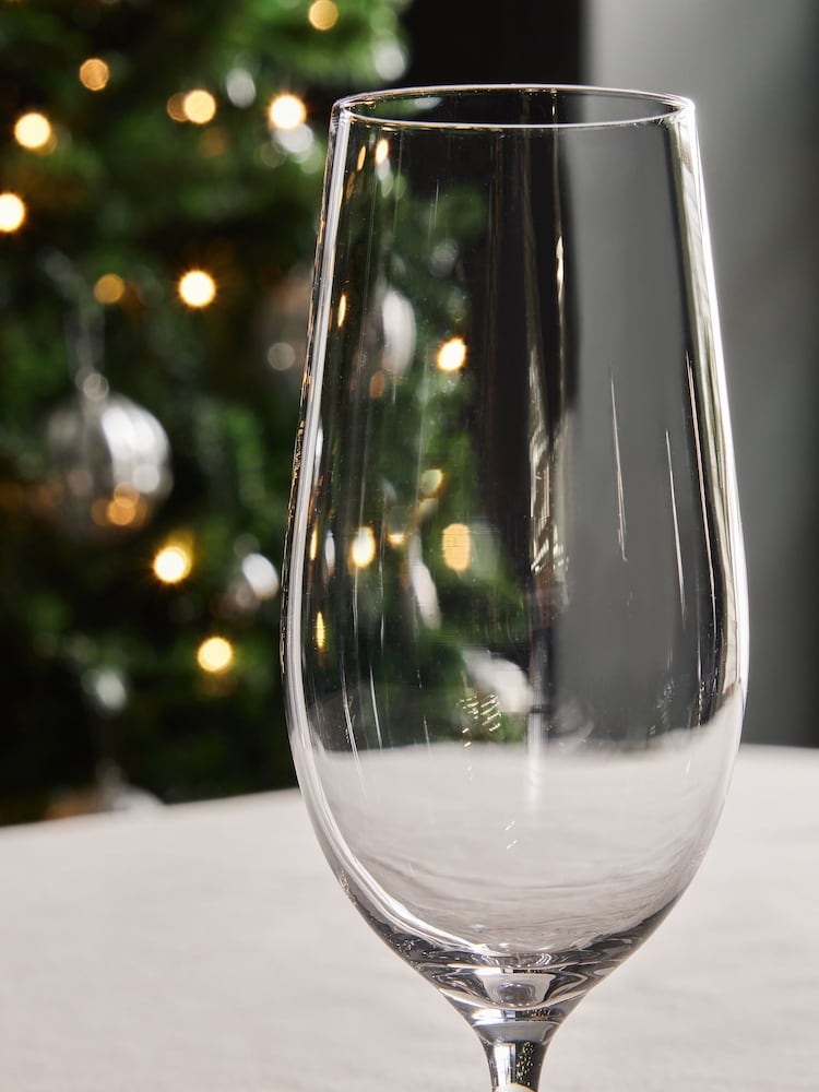 Set of 4 Clear Nova Footed Beer Glasses - Image 2 of 3