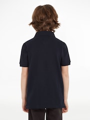 Tommy Hilfiger Navy Blue Flag Short Sleeve 100% Cotton Polo Shirt - Image 2 of 5