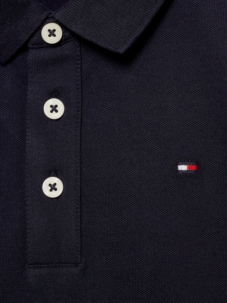 Tommy Hilfiger Navy Blue Flag Short Sleeve 100% Cotton Polo Shirt - Image 6 of 6