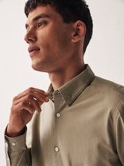 Tan Stretch Oxford Long Sleeve Shirt - Image 3 of 8