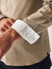 Tan Stretch Oxford Long Sleeve Shirt - Image 4 of 8
