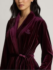 Lauren Ralph Lauren Purple Velvet Long Sleeve Robe - Image 2 of 4