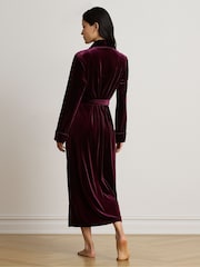 Lauren Ralph Lauren Purple Velvet Long Sleeve Robe - Image 3 of 4