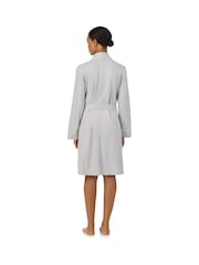 Lauren Ralph Lauren Grey Cotton Herringbone Robe - Image 3 of 3