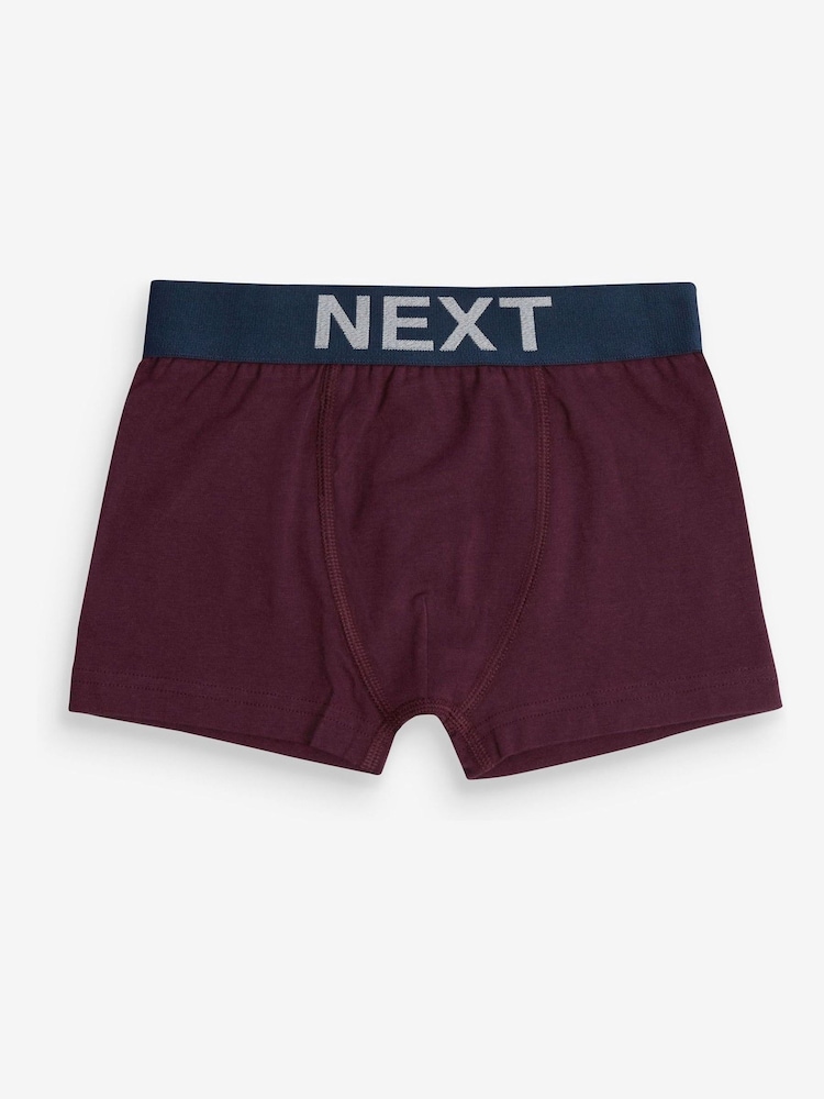 Plum/Navy 7 Pack Trunks (2-16yrs) - Image 7 of 10