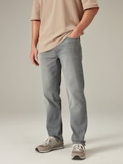 Light Grey Straight Fit Motion Flex Jeans - Image 1 of 11