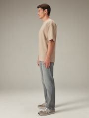 Light Grey Straight Fit Motion Flex Jeans - Image 3 of 11