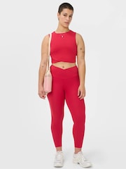 Sweaty Betty Red All Day 7/8 Wrap Waist Leggings - Image 2 of 6