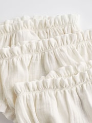 White 100% Cotton Baby Knickers 3 Pack (0mths-2yrs) - Image 4 of 6