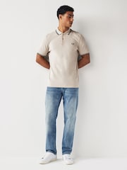 Fred Perry Mens Twin Tipped 100% Cotton Polo Shirt - Image 2 of 7