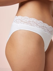 White High Leg Lace Knickers 4 Pack - Image 5 of 5