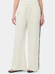 Sweaty Betty White Summer City Wide Leg Long Trousers with Side Stripe - Image 1 of 6